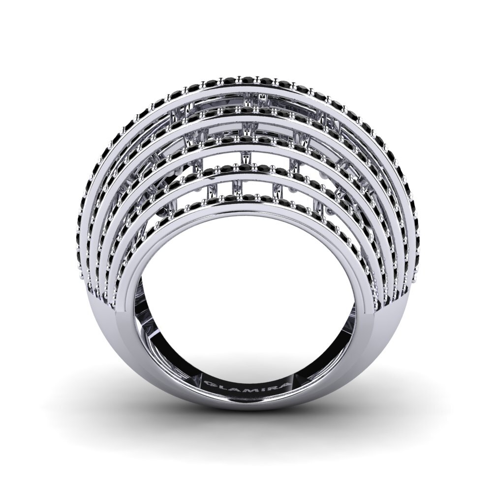 Zafiro negro Anillo Adasha