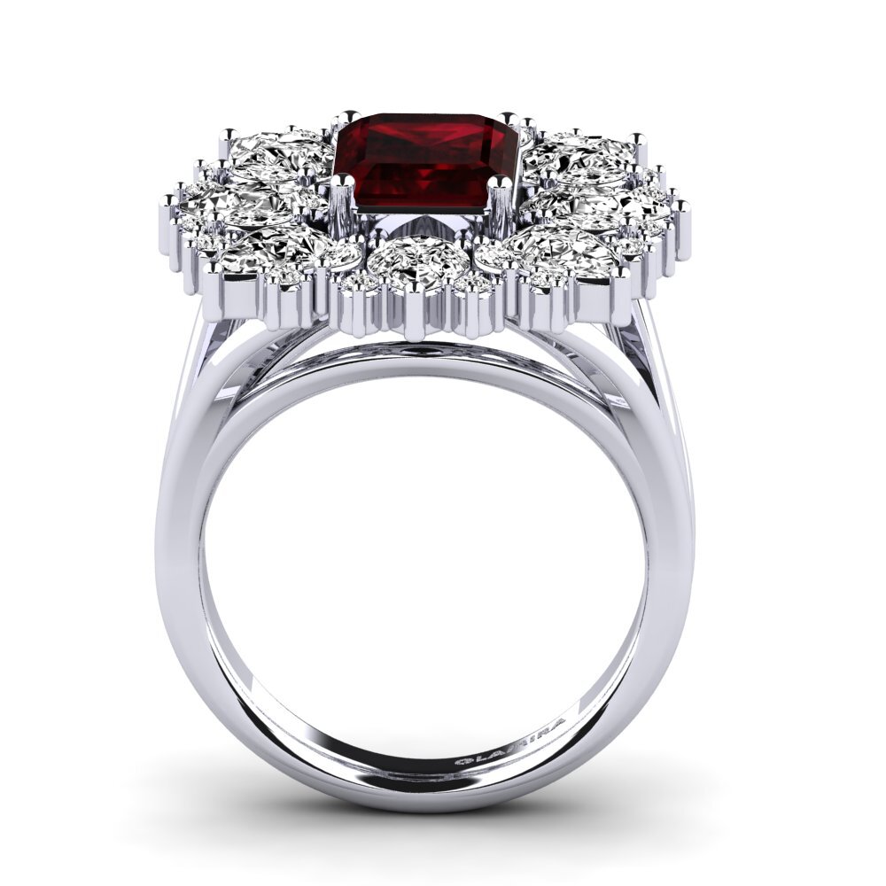 Granate Anillo de compromiso Bollin