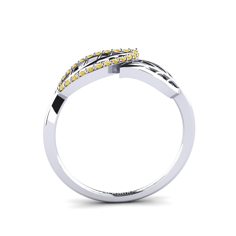 Diamante Amarillo Anillo Charlize