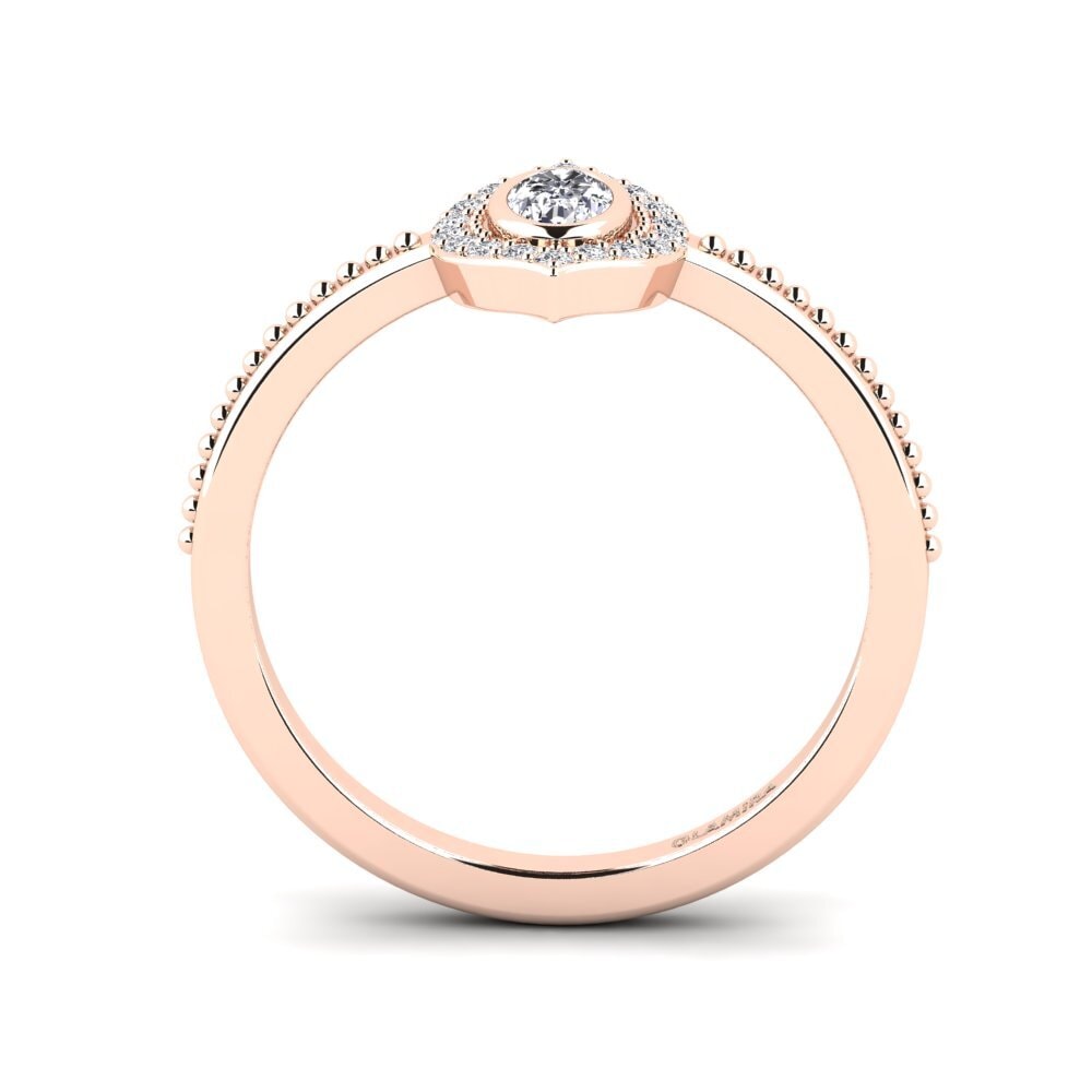 Rotgold 585 Verlobungsring Clinard
