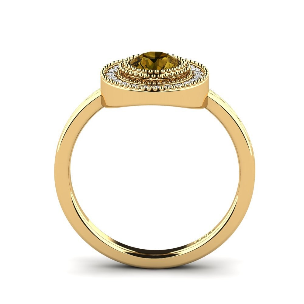 Circón Marrón Anillo de compromiso Destinesia