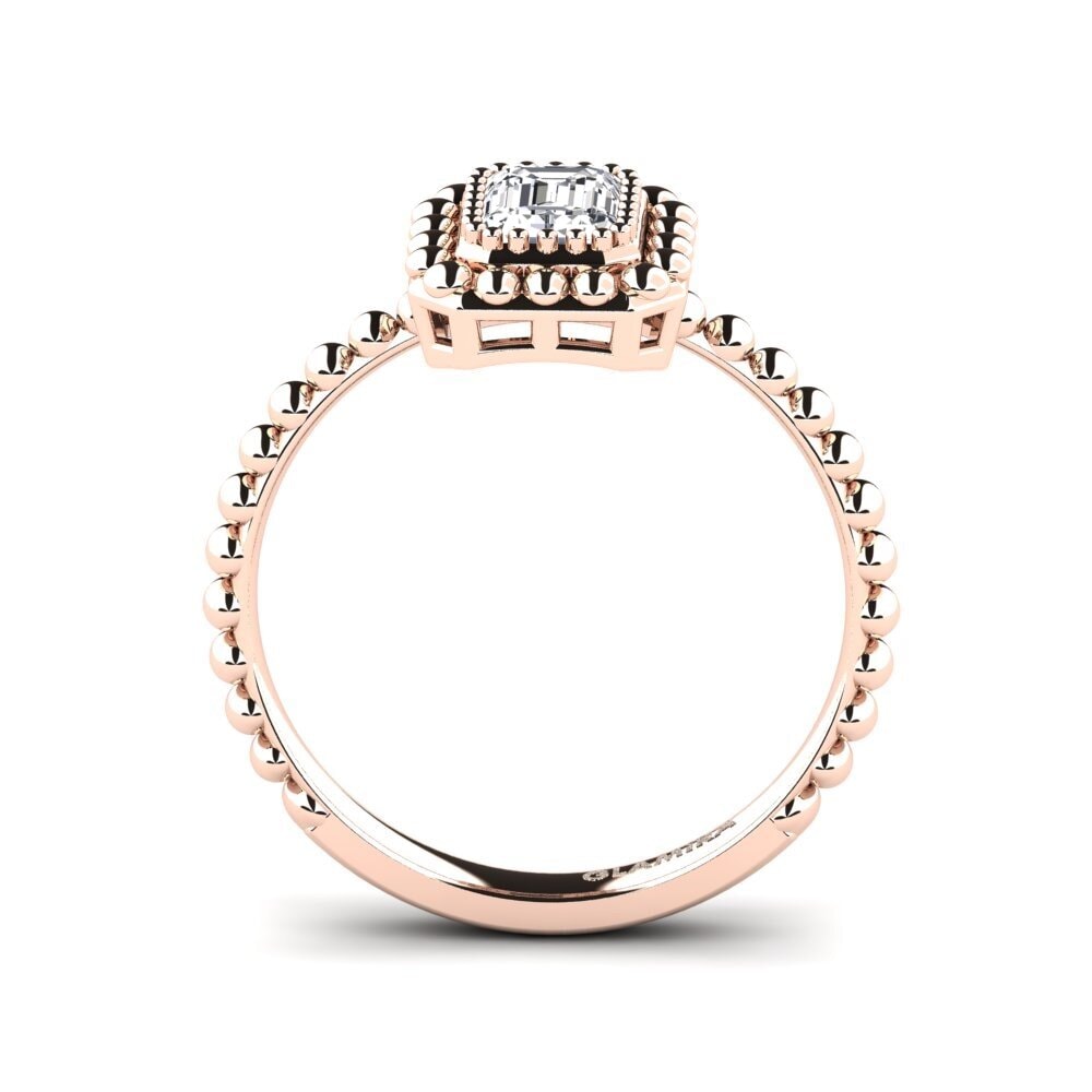 Rotgold 585 Verlobungsring Icy