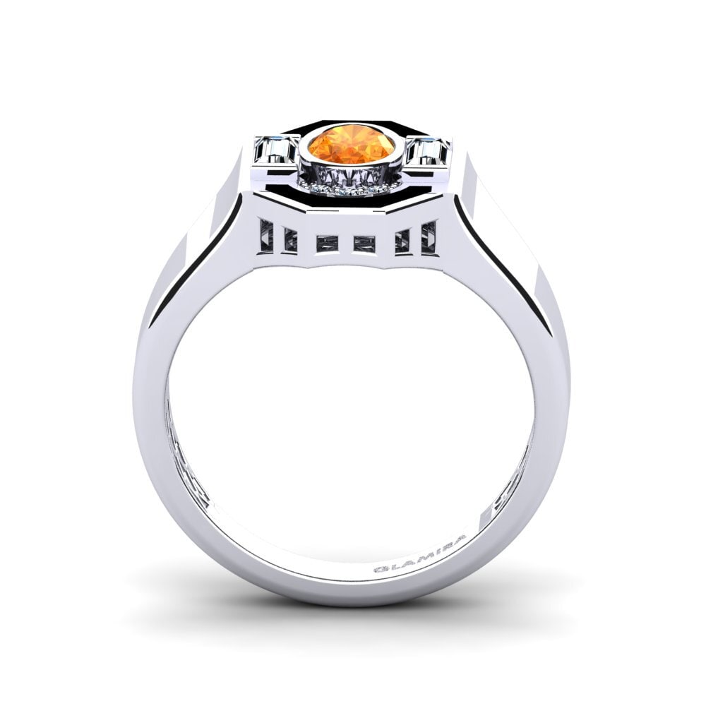 Orangefarbener Saphir Ring Kincannon