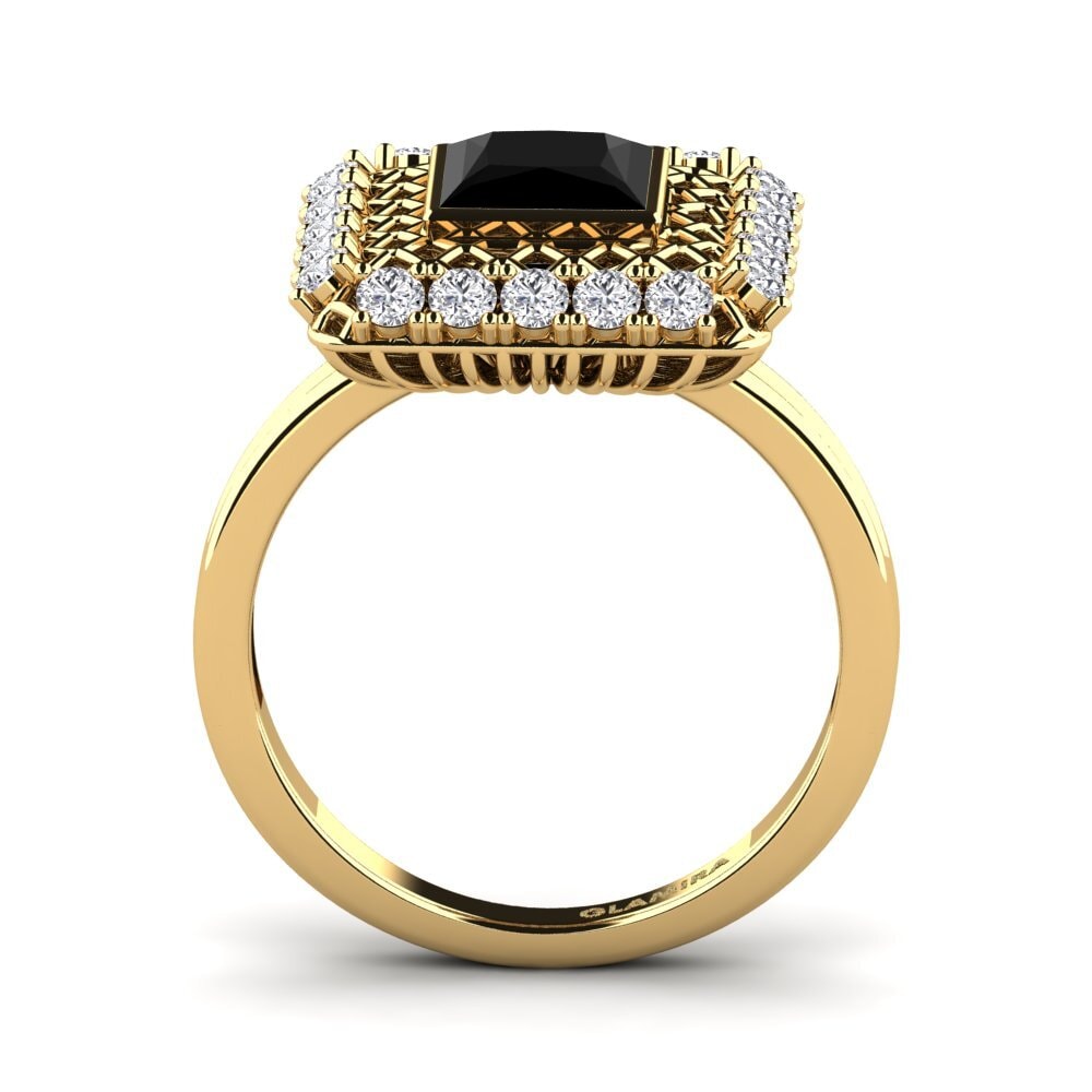 Black Diamond Engagement Ring Leclaire