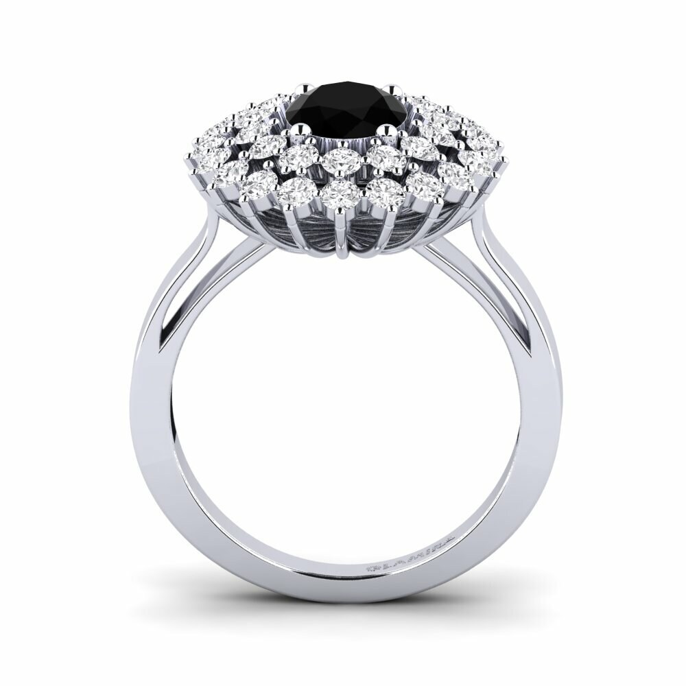 Black Sapphire Engagement Ring Serenaz