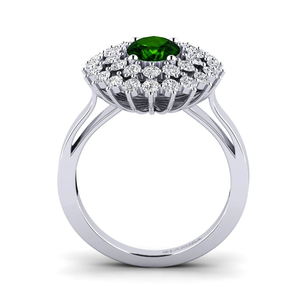 Green Tourmaline Engagement Ring Serenaz