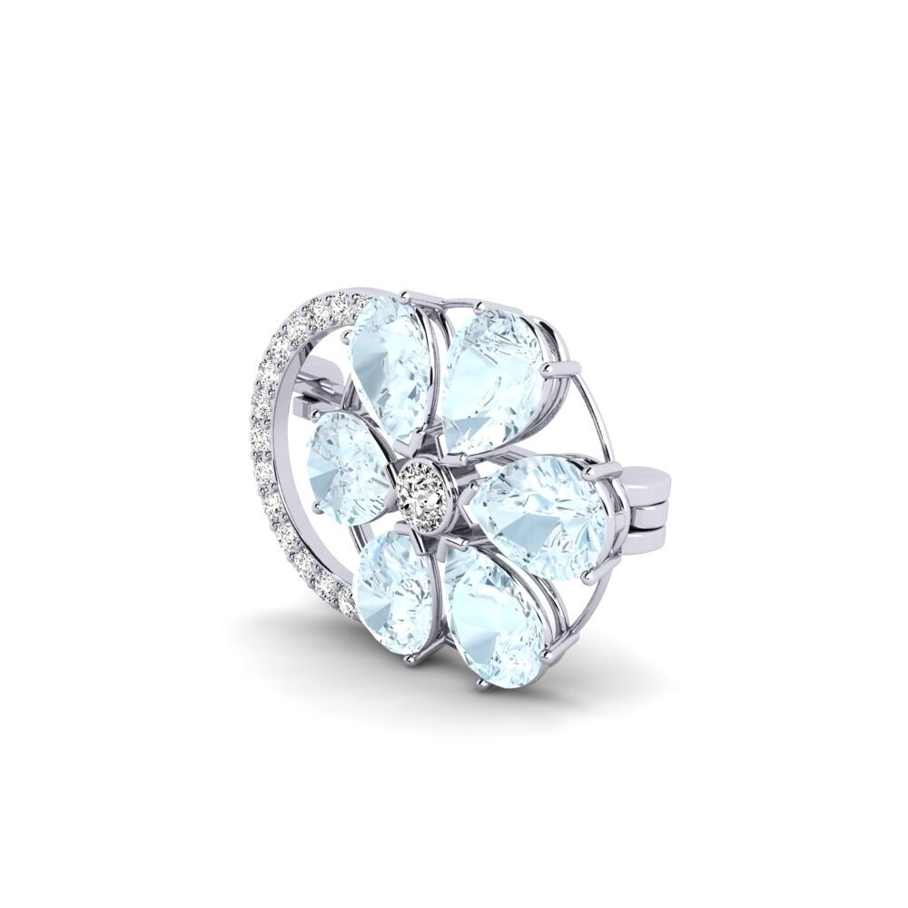 Complexe Rachad Köp GLAMIRA Brosch Rachad i Päron slipad 5.76 Carat Akvamarin 9k ...