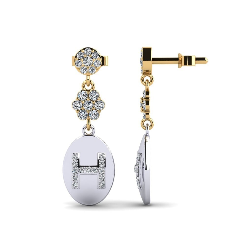 14ct White & Yellow Gold Women's Earring Arteila H