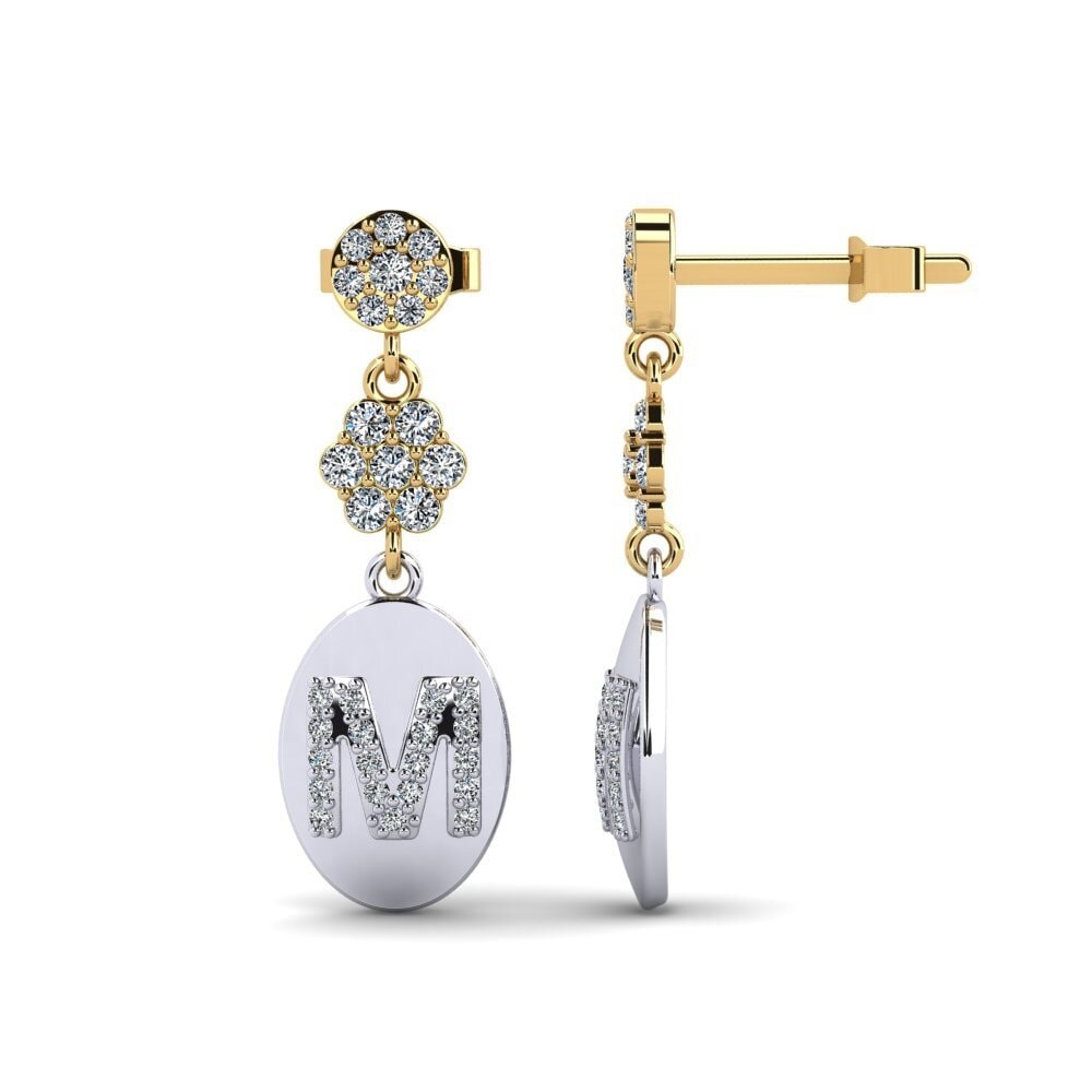 14ct White & Yellow Gold Women's Earring Arteila M