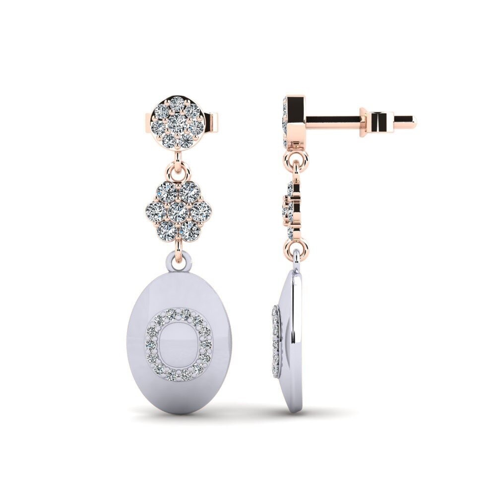 14ct White & Rose Gold Women's Earring Arteila O