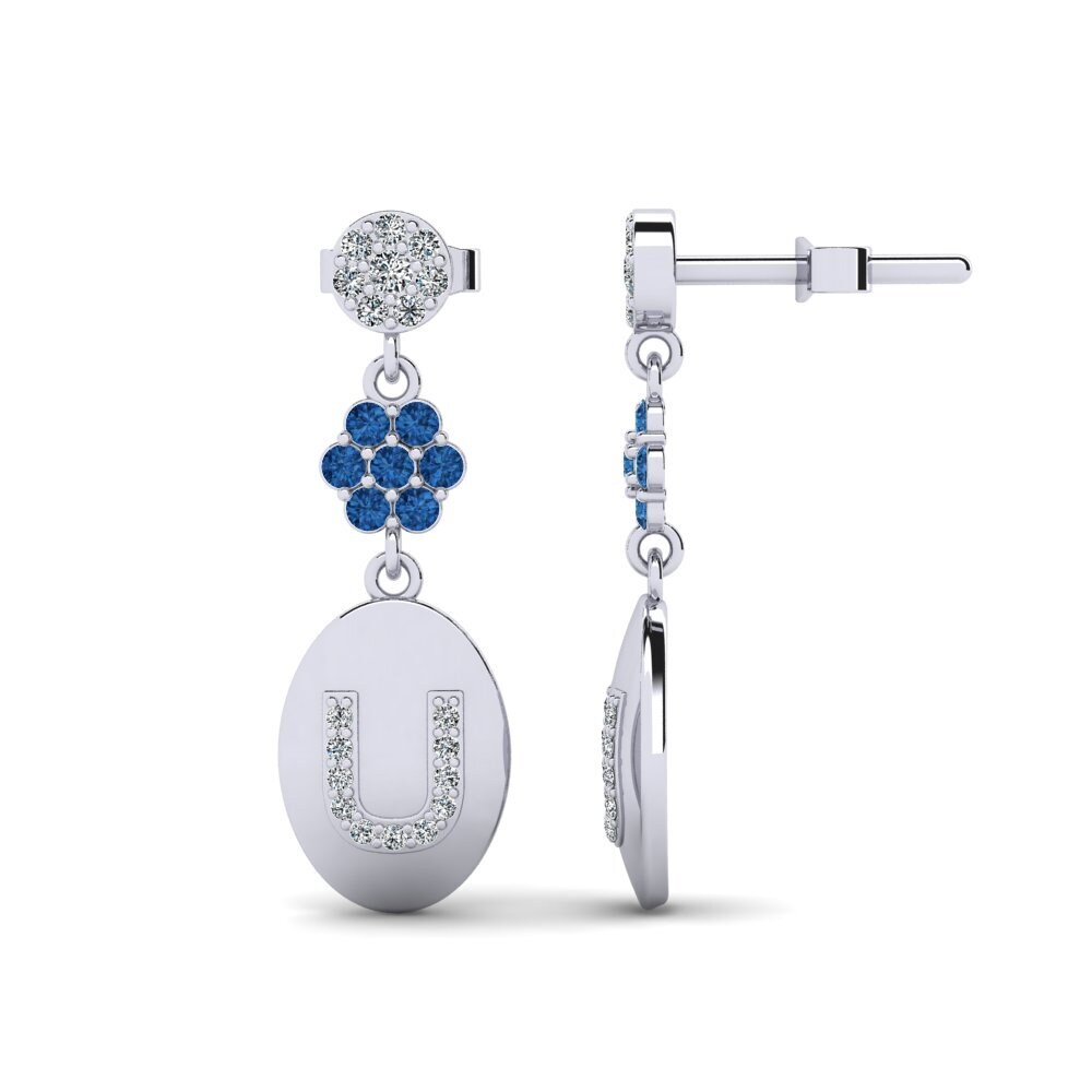 Dark Blue Zirconia Women's Earring Arteila U
