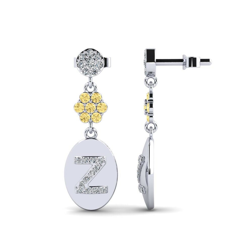 Diamante Amarillo Pendiente de mujer Arteila Z