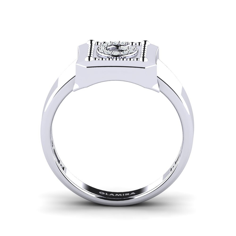 9ct White Gold Ring Covoque G