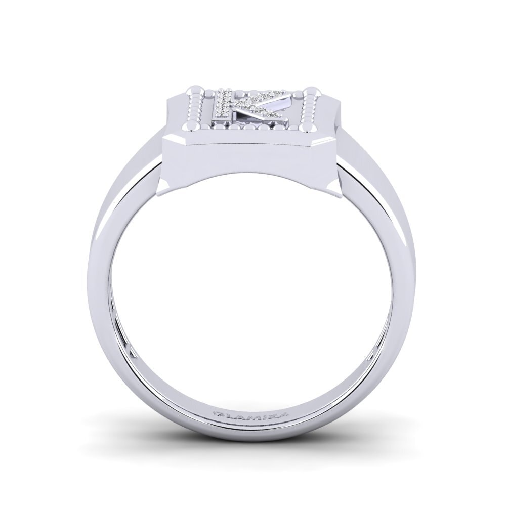 9ct White Gold Ring Covoque K