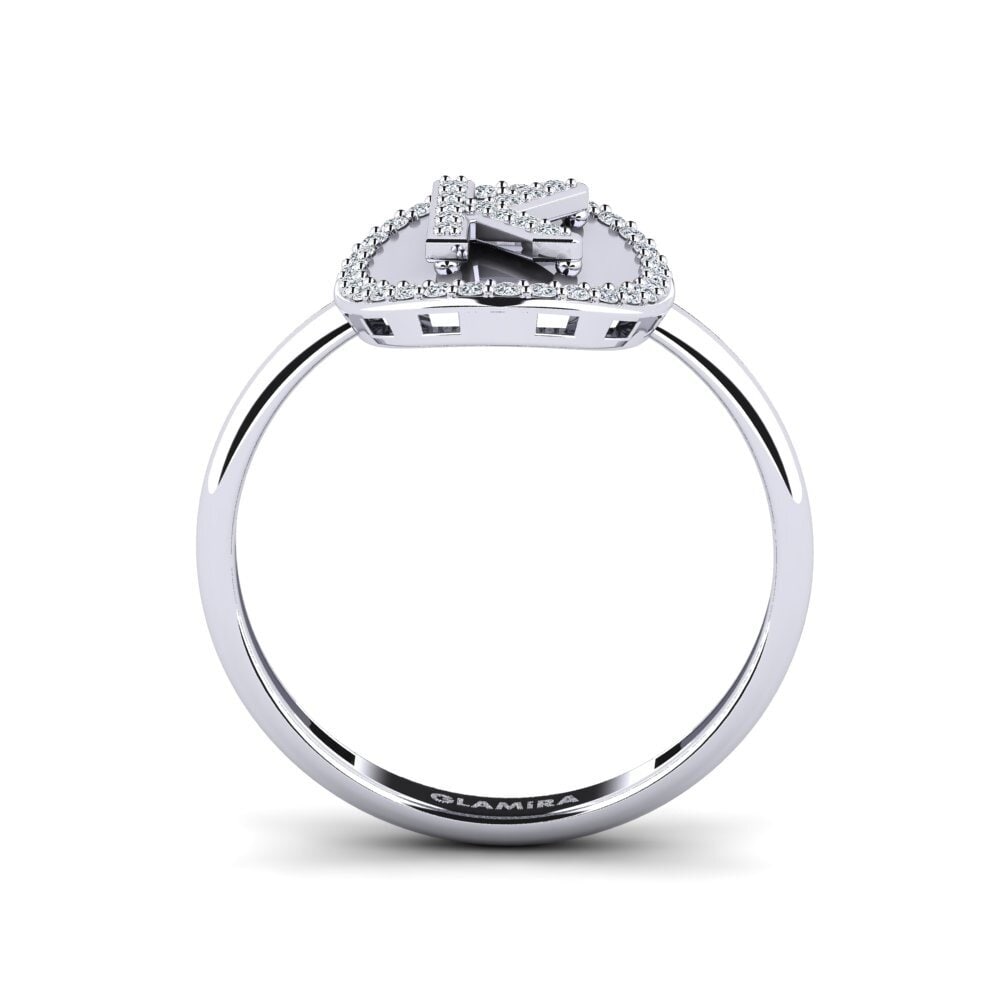 9ct White Gold Ring Cytise K