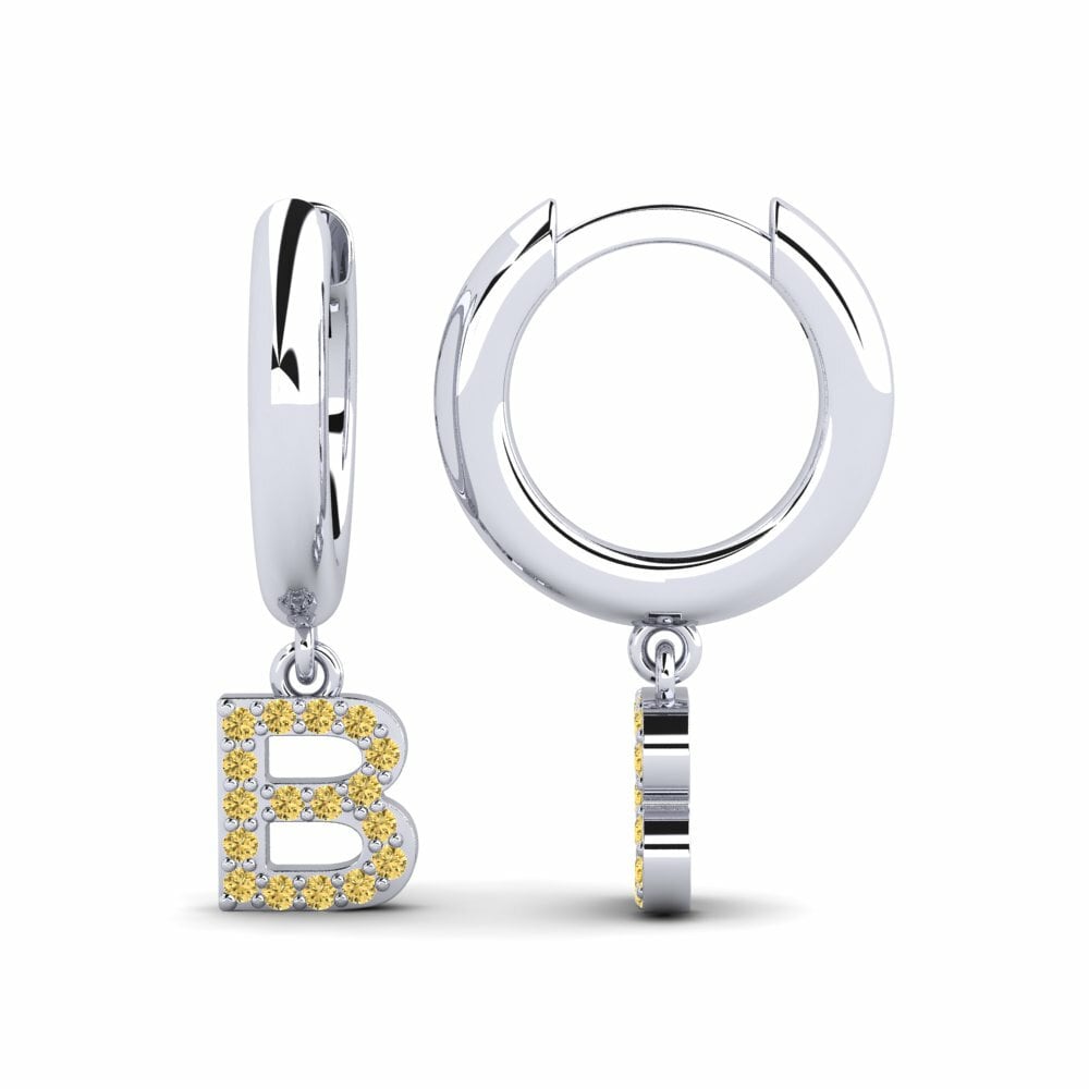 Diamante Amarillo Pendiente de mujer Medraut B