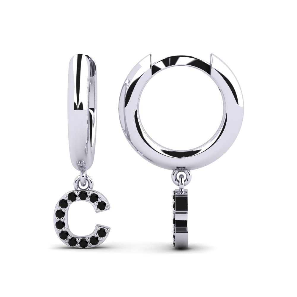 Black Sapphire Women's Earring Medraut C