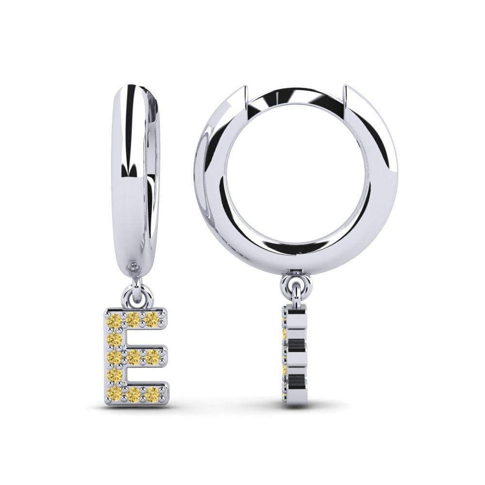 Diamante Amarillo Pendiente de mujer Medraut E
