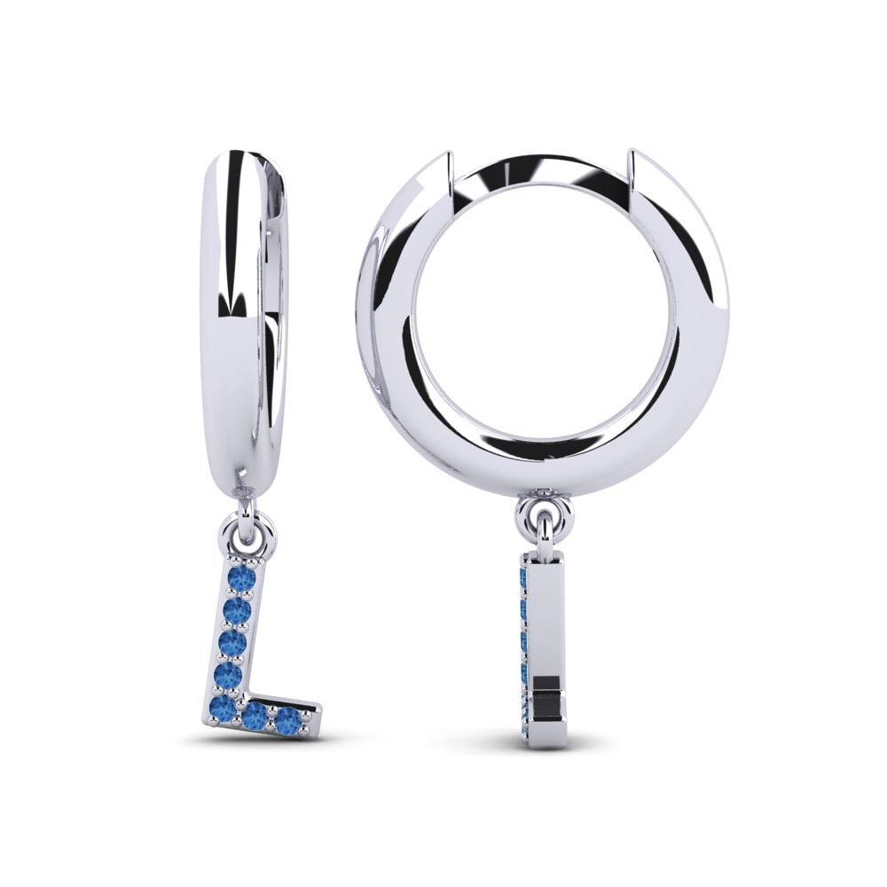 Dark Blue Zirconia Women's Earring Medraut L