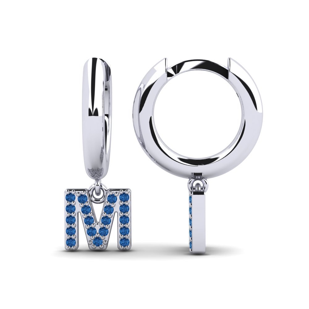 Dark Blue Zirconia Women's Earring Medraut M
