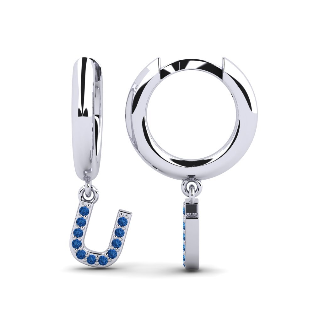 Dark Blue Zirconia Women's Earring Medraut U