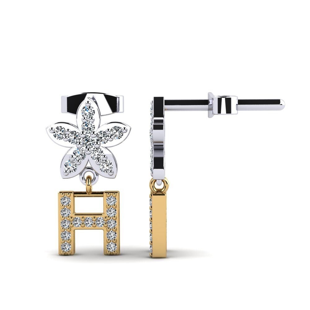 14ct White & Yellow Gold Women's Earring Miori H