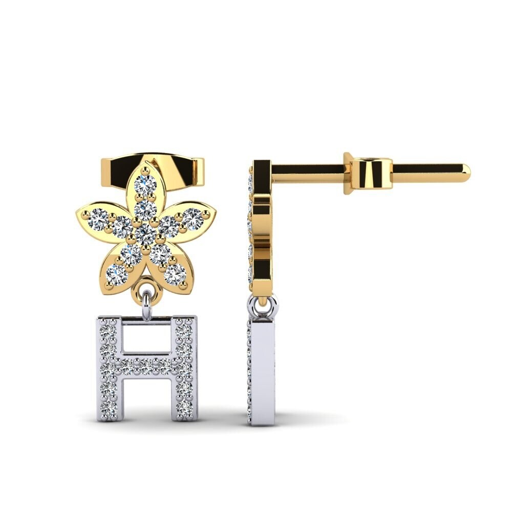 14ct Yellow & White Gold Women's Earring Miori H