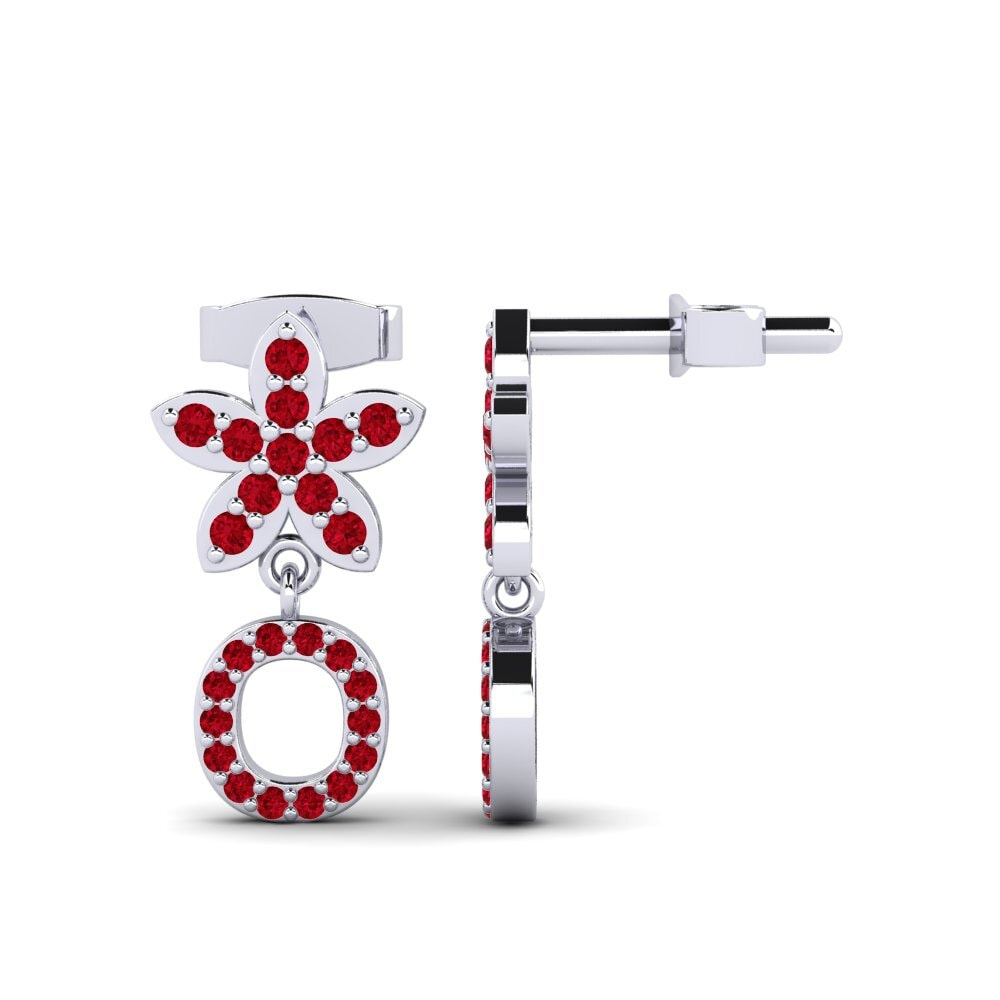 Red Zirconia Women's Earring Miori O
