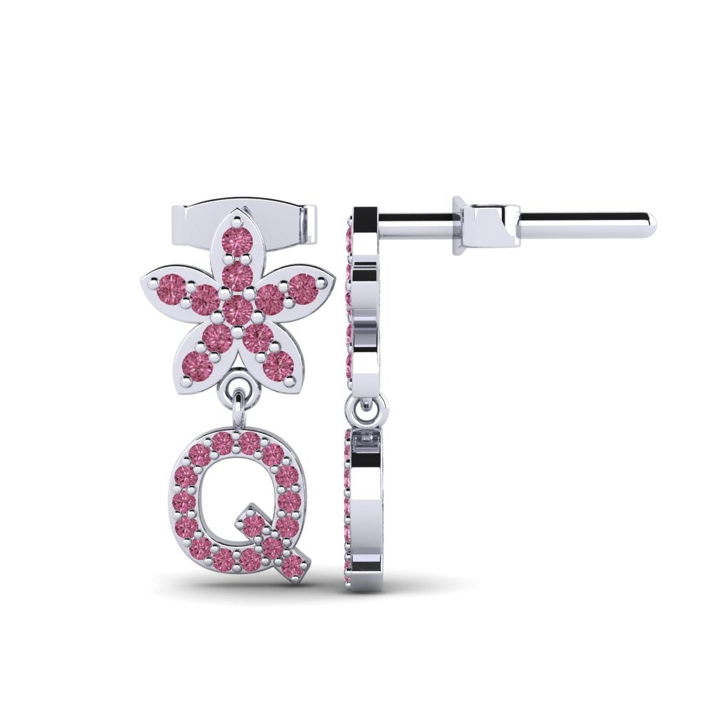 Rhodolite Garnet Women's Earring Miori Q