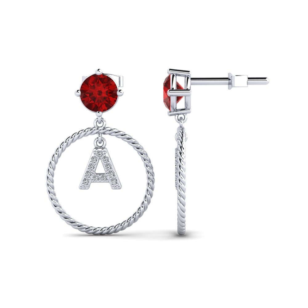 Ruby (Lab Created) Women's Earring Noss A