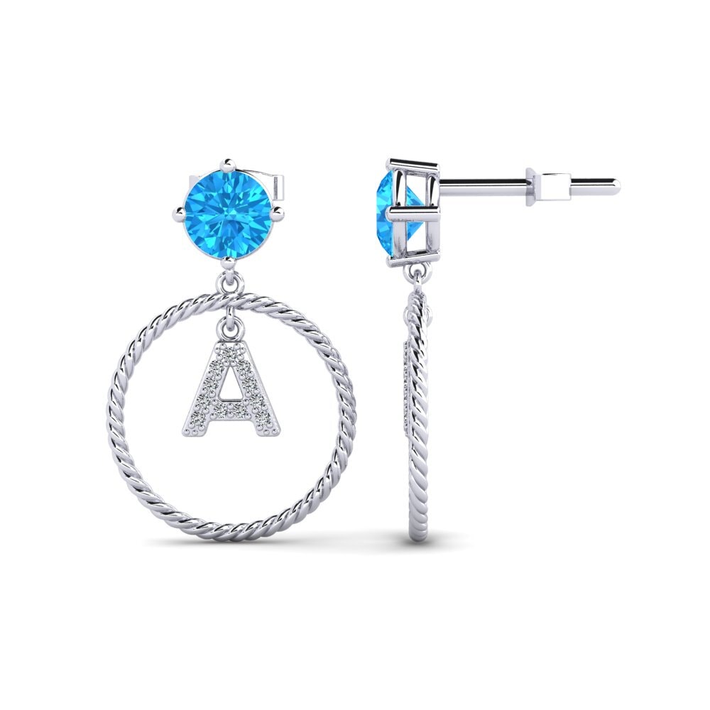 Blue Topaz Women's Earring Noss A