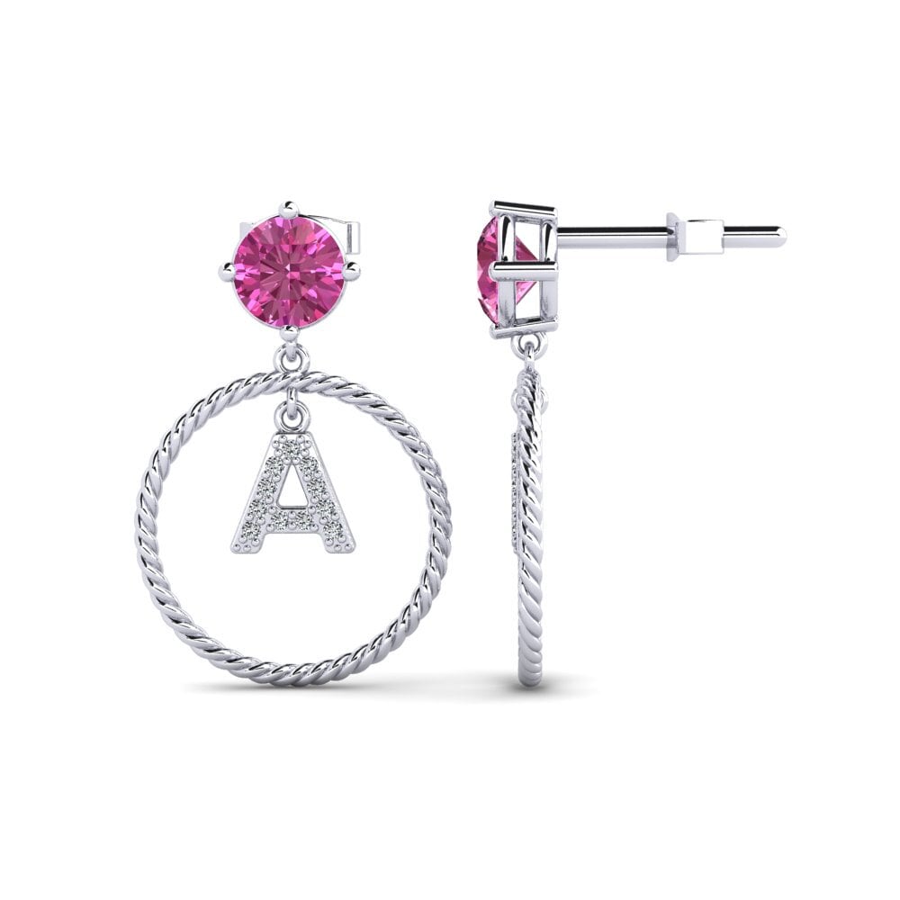 Pink Topaz Women's Earring Noss A