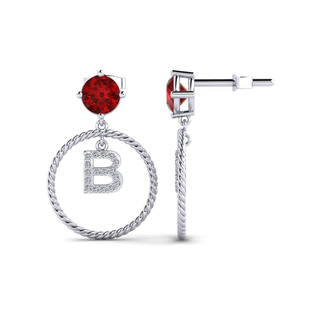 Ruby (Lab Created) Women's Earring Noss B