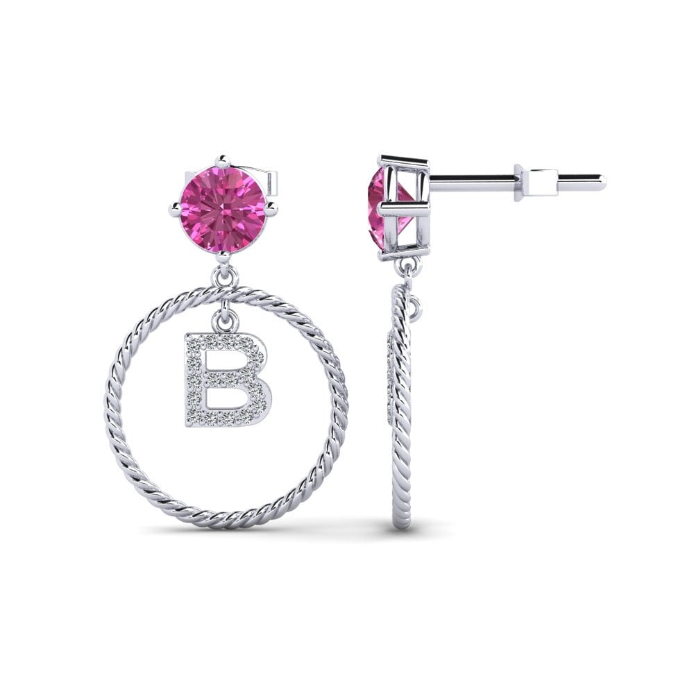 Pink Topaz Women's Earring Noss B