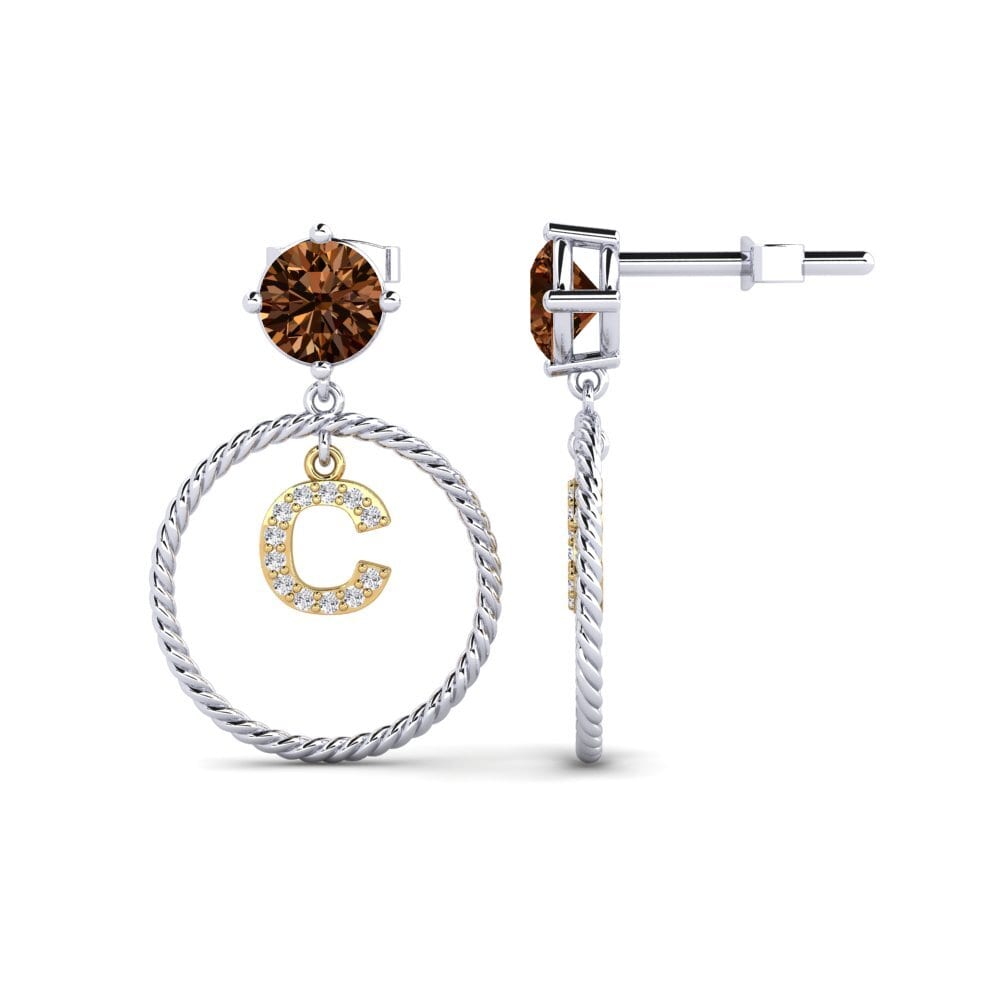 Brown Diamond Women's Earring Noss C