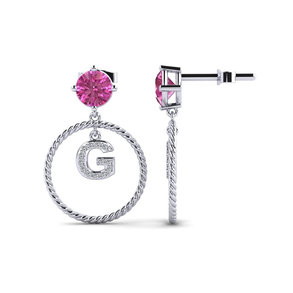 Pink Topaz Women's Earring Noss G