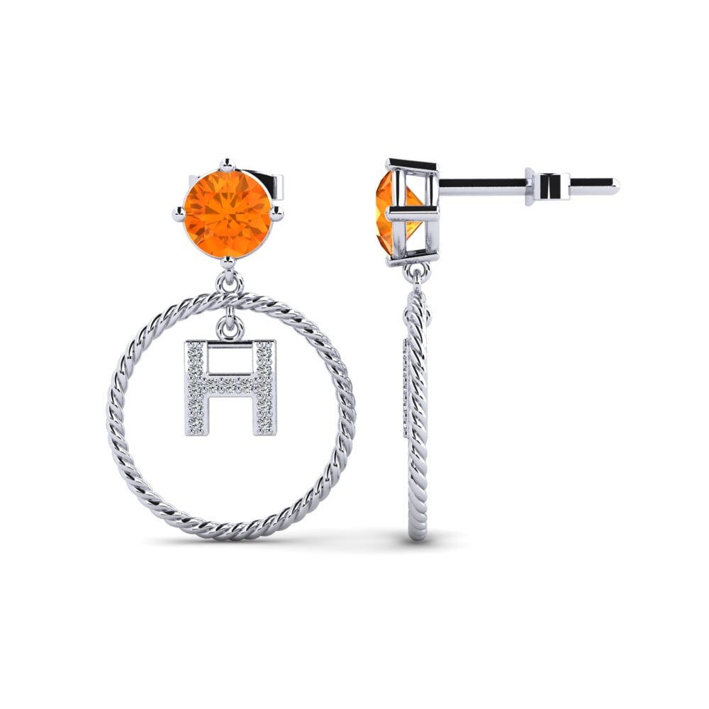 Orange Sapphire Women's Earring Noss H
