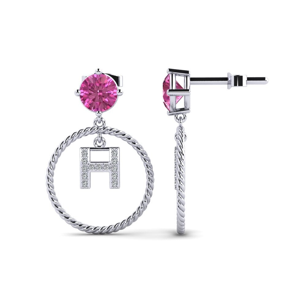 Pink Topaz Women's Earring Noss H