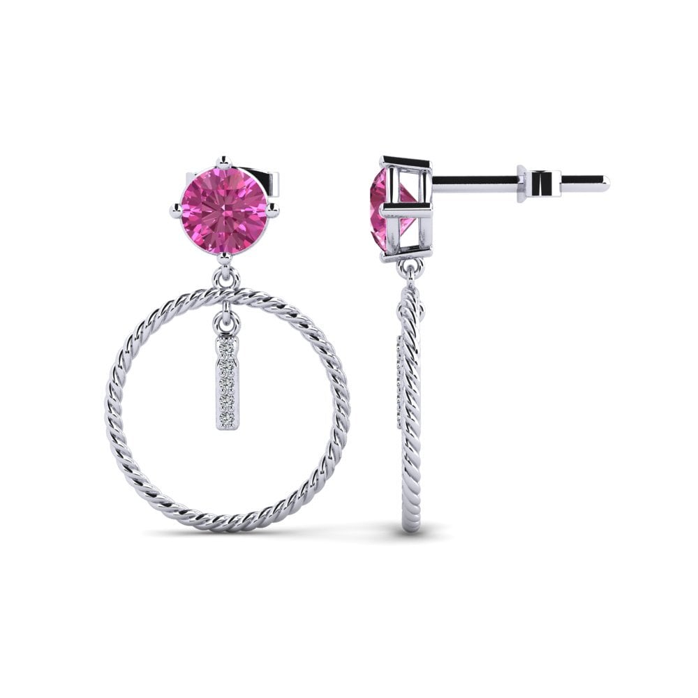 Pink Topaz Women's Earring Noss I