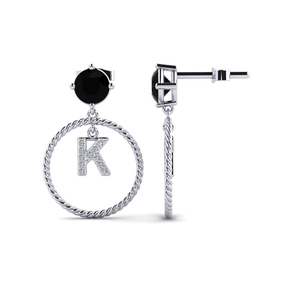 Black Sapphire Women's Earring Noss K