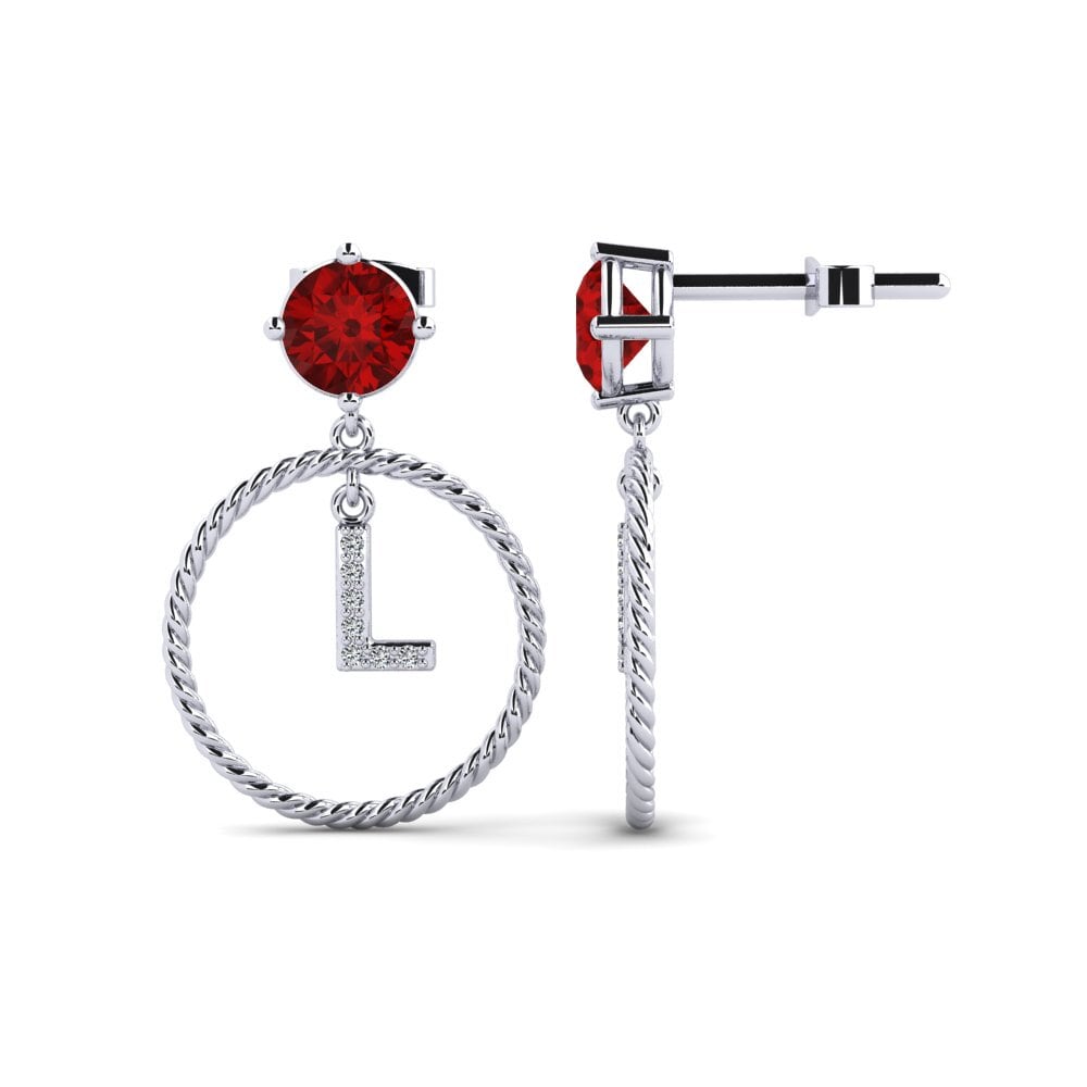 Ruby (Lab Created) Women's Earring Noss L