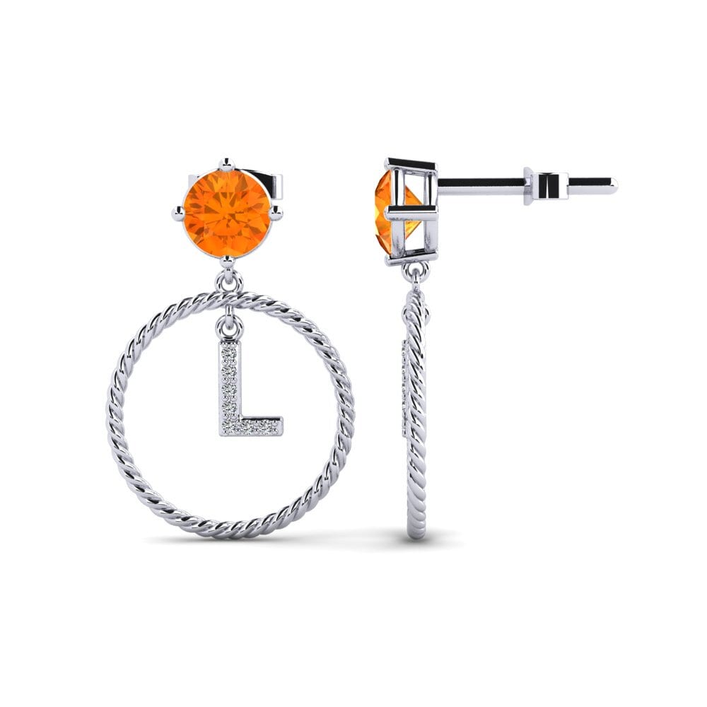 Orange Sapphire Women's Earring Noss L
