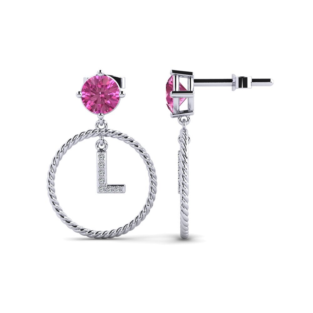 Pink Topaz Women's Earring Noss L