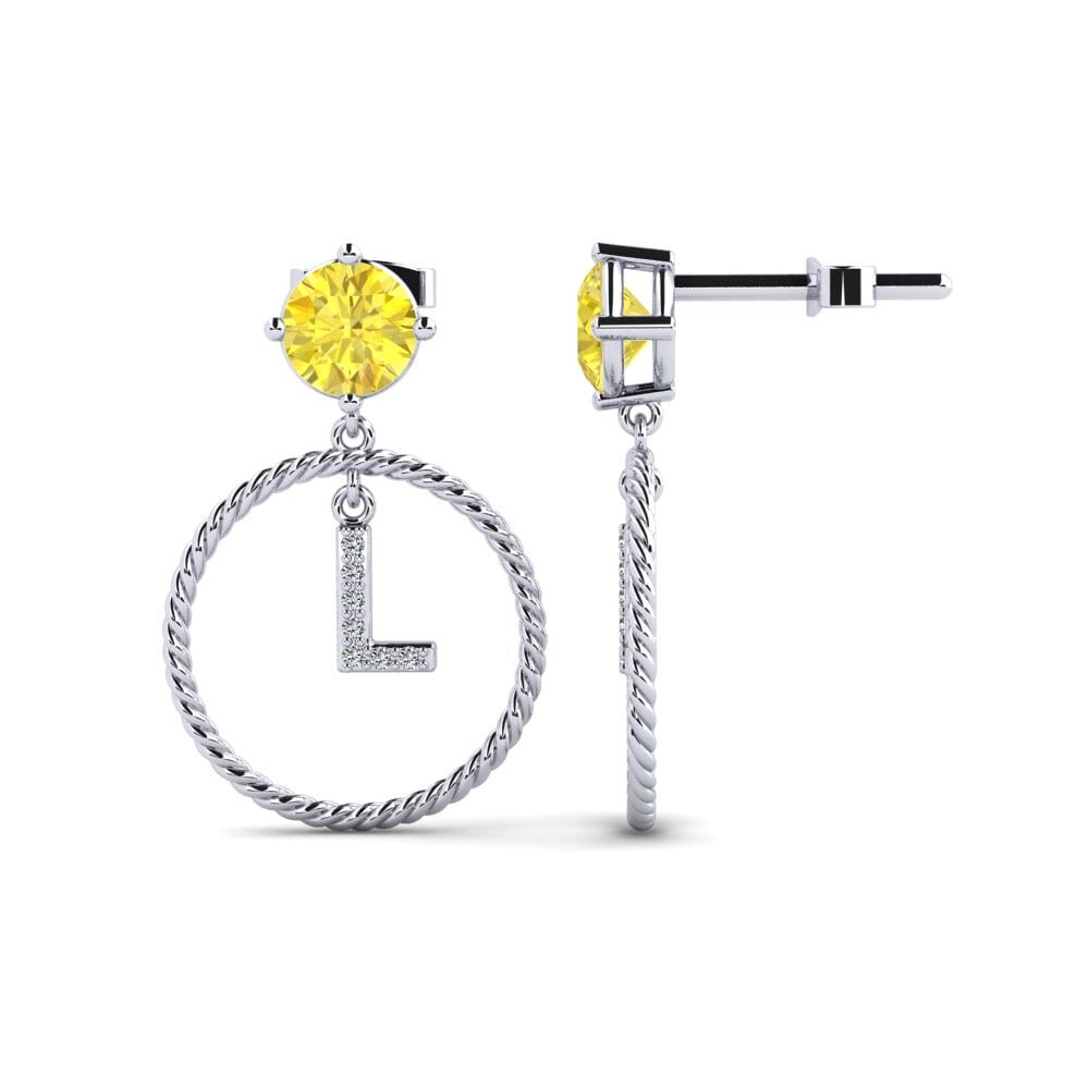 Yellow Sapphire Women's Earring Noss L