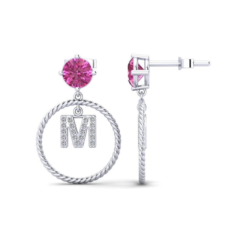 Pink Topaz Women's Earring Noss M