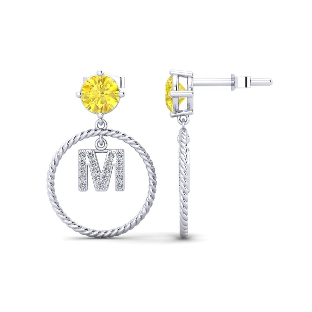 Yellow Sapphire Women's Earring Noss M