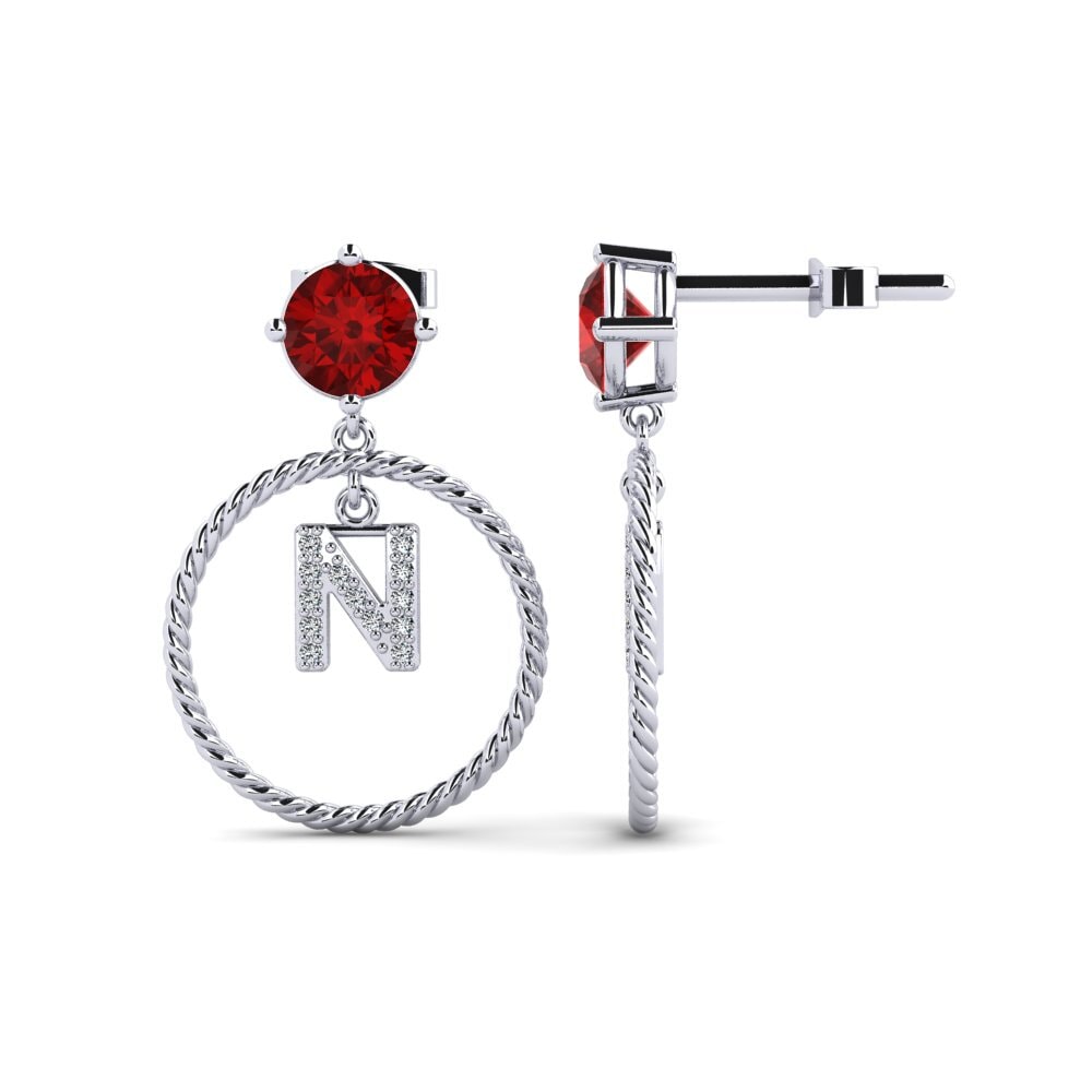 Ruby (Lab Created) Women's Earring Noss N