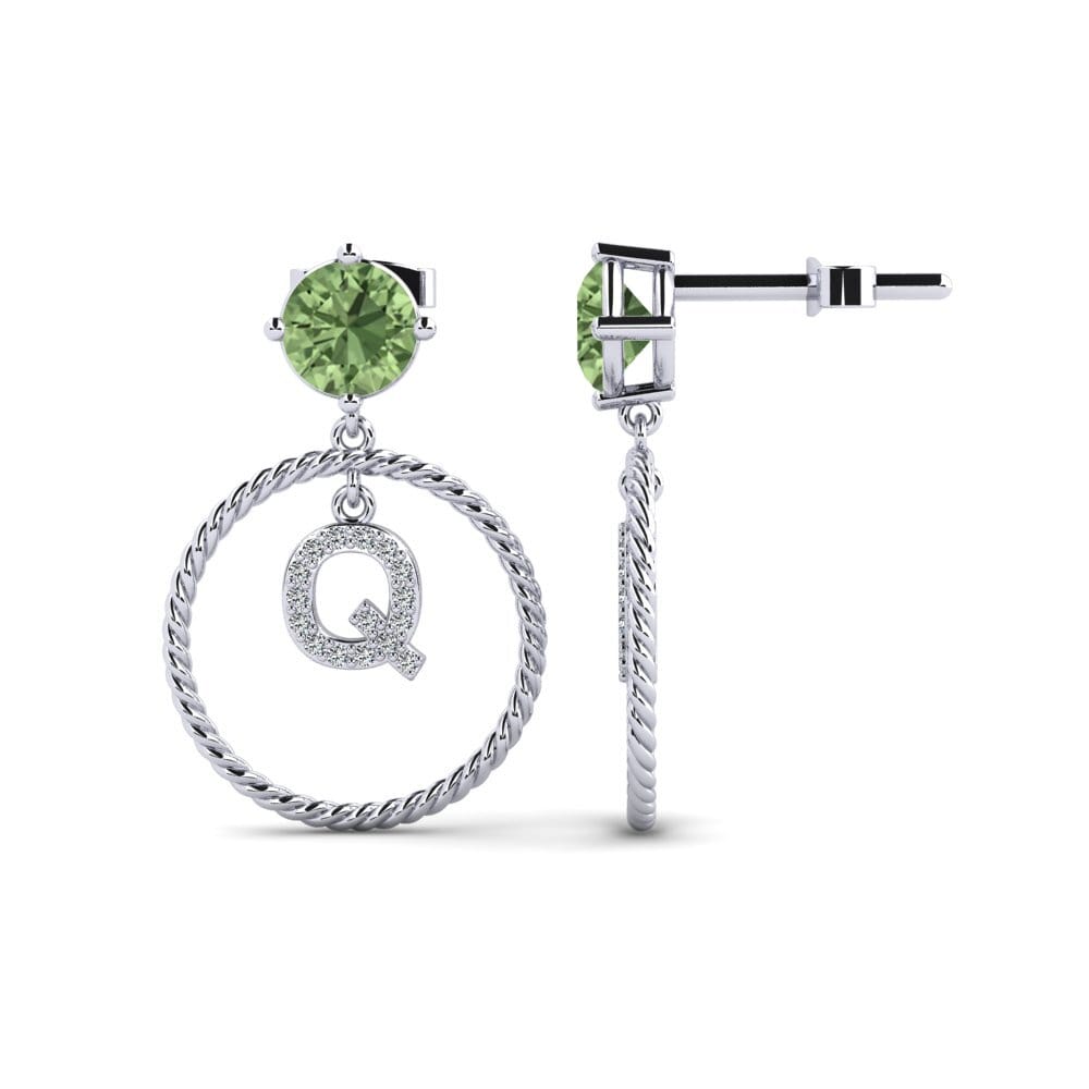 Green Sapphire Women's Earring Noss Q