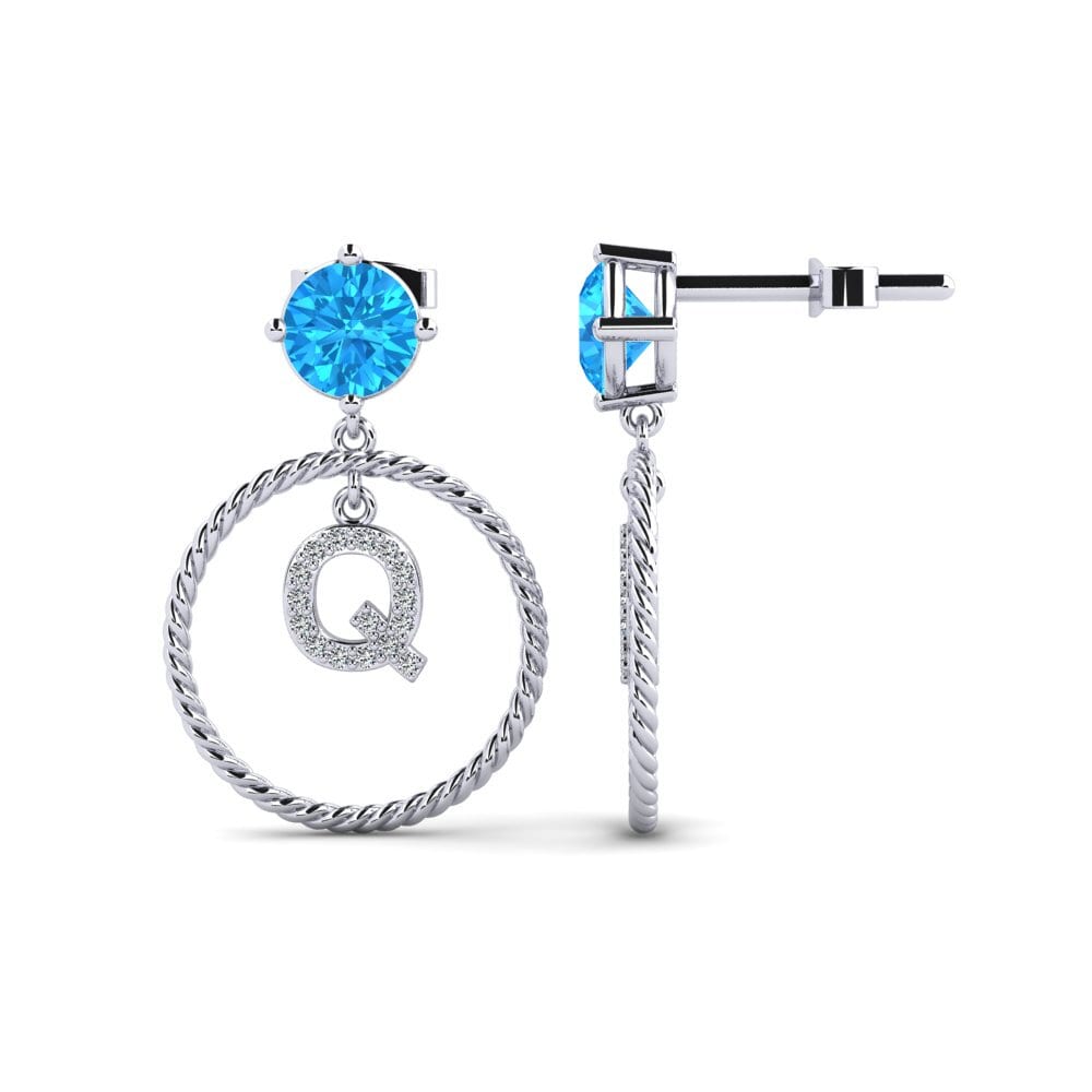 Blue Topaz Women's Earring Noss Q