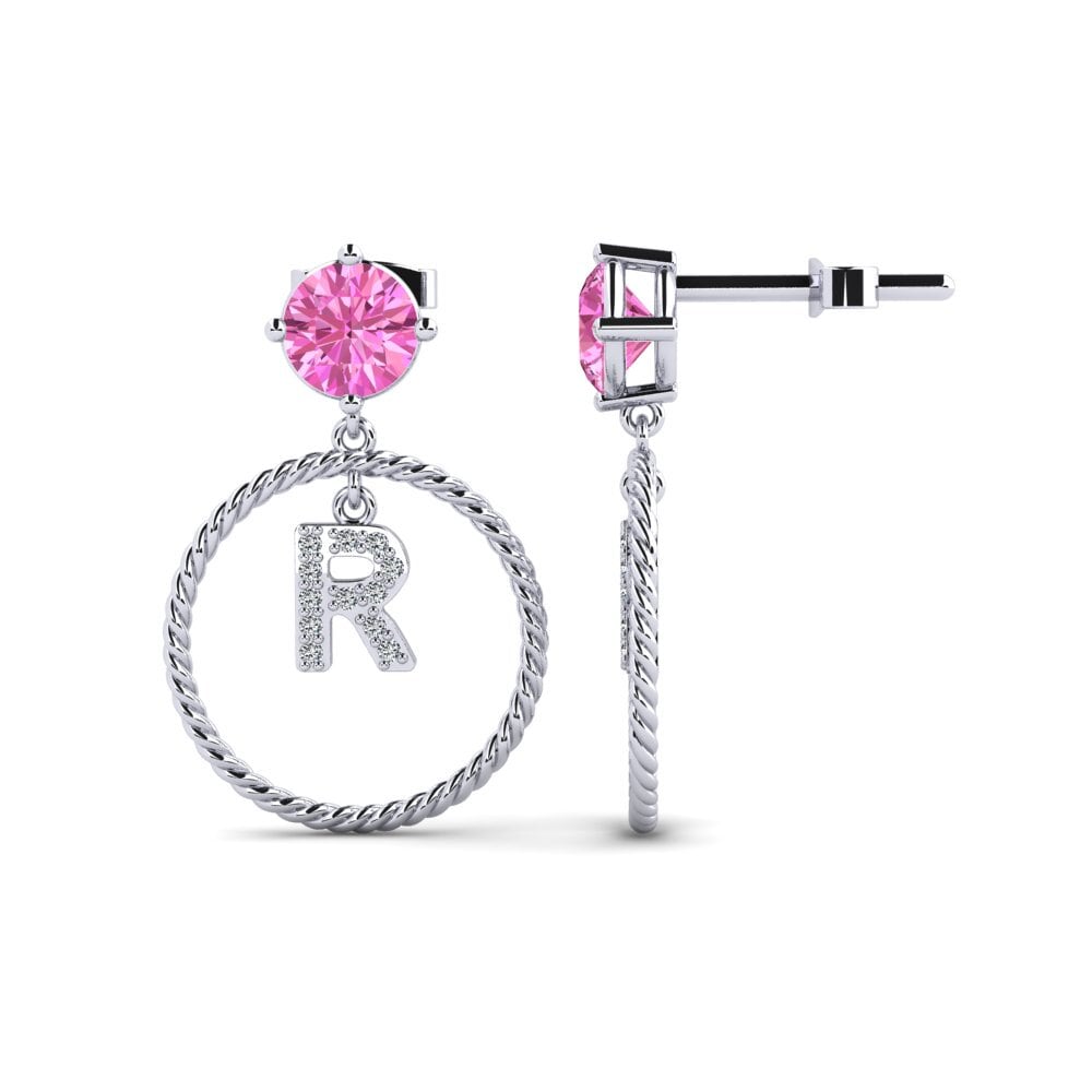 Pink Topaz Women's Earring Noss R